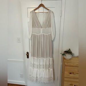 Watters bohemian style casual wedding dress.